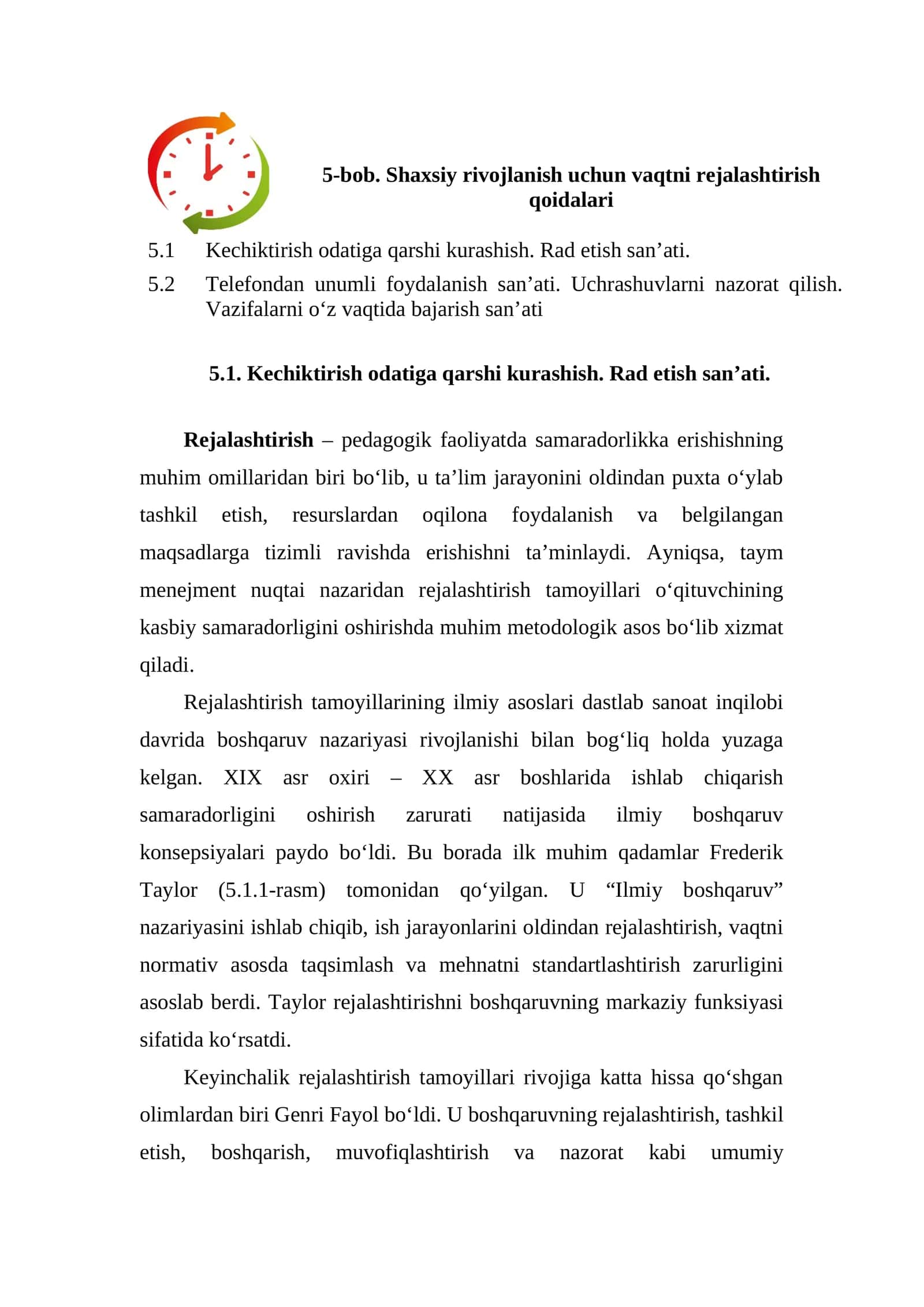 Shaxsiy Rivojlanish Mustaqil ish 1