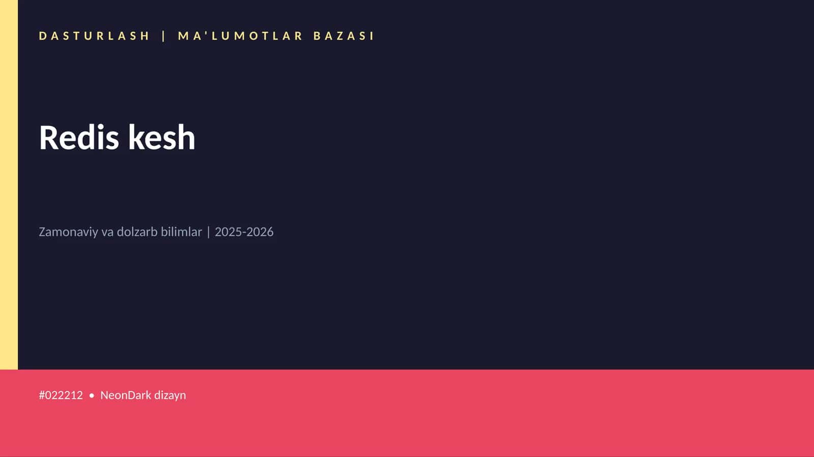 Redis kesh 1