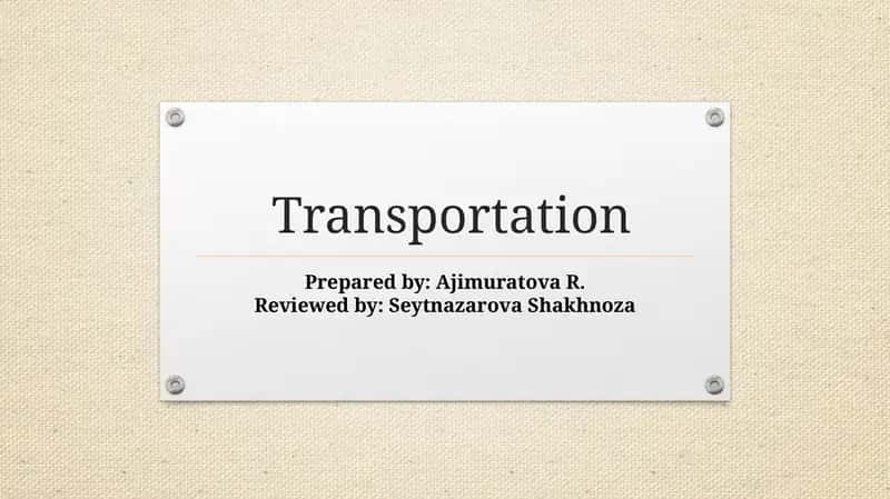 Transportation 1