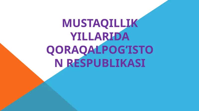 MustaqillikyillaridaQoraqalpog’istonRespublikasi 1