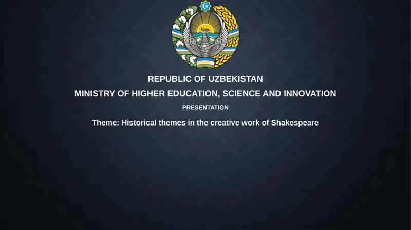 Shakespeare's Historical Themes 1