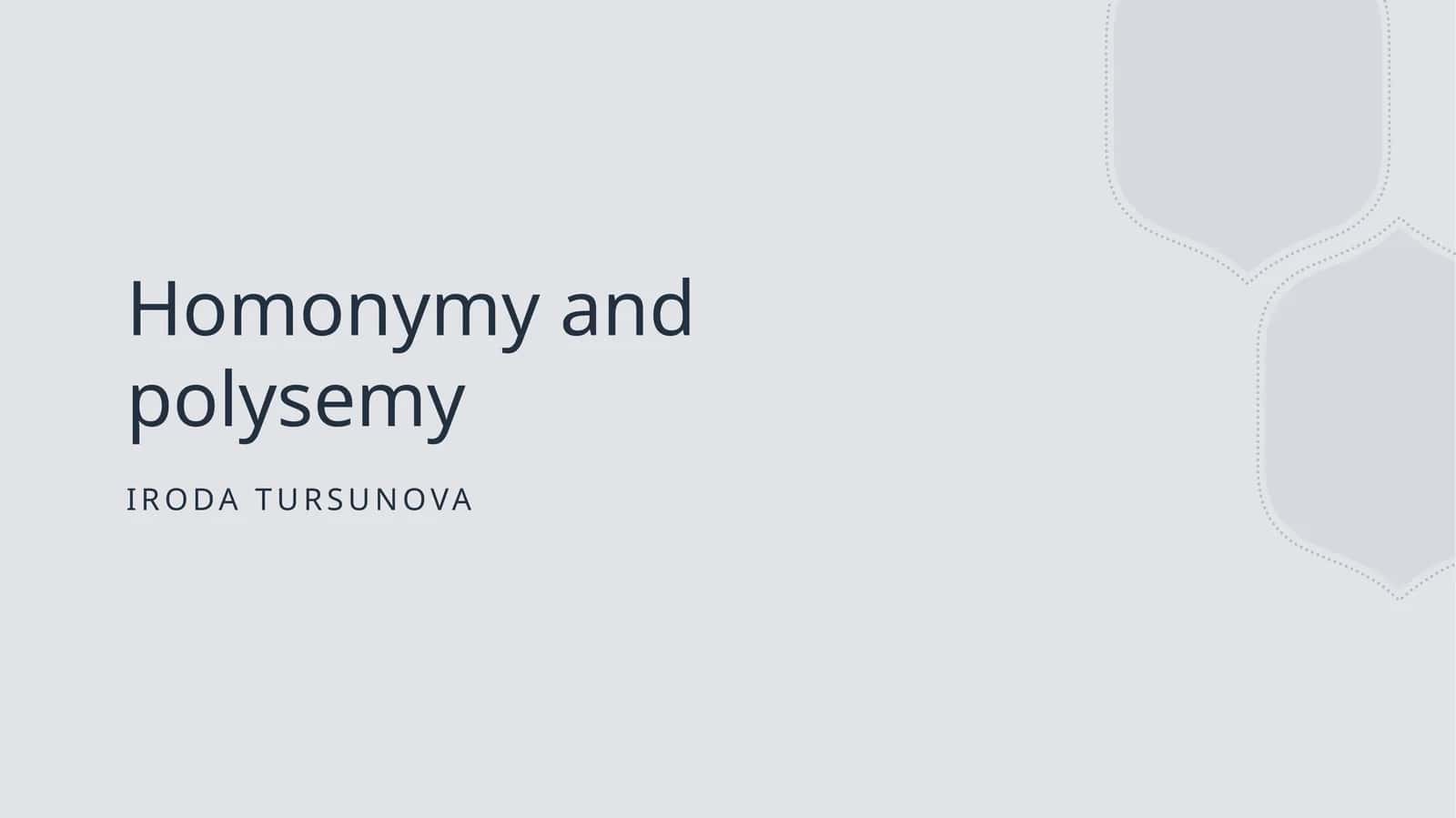 Defining Homonymy and Polysemy: Core Concepts in Linguistic Semantics 1