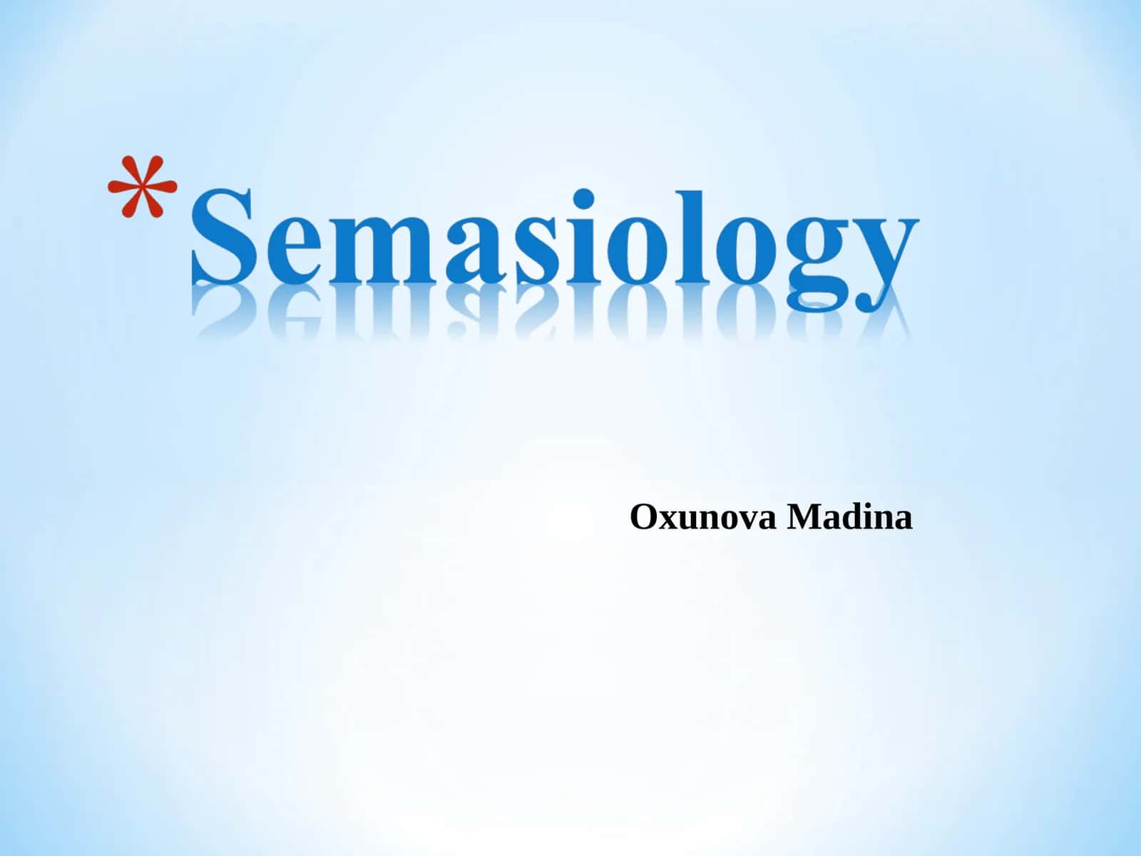 Semasiology 1