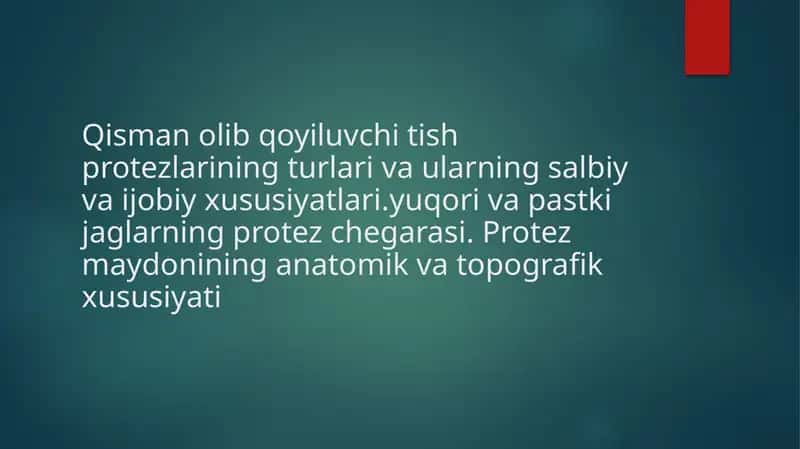 Olinadigan protezlarturlari 1