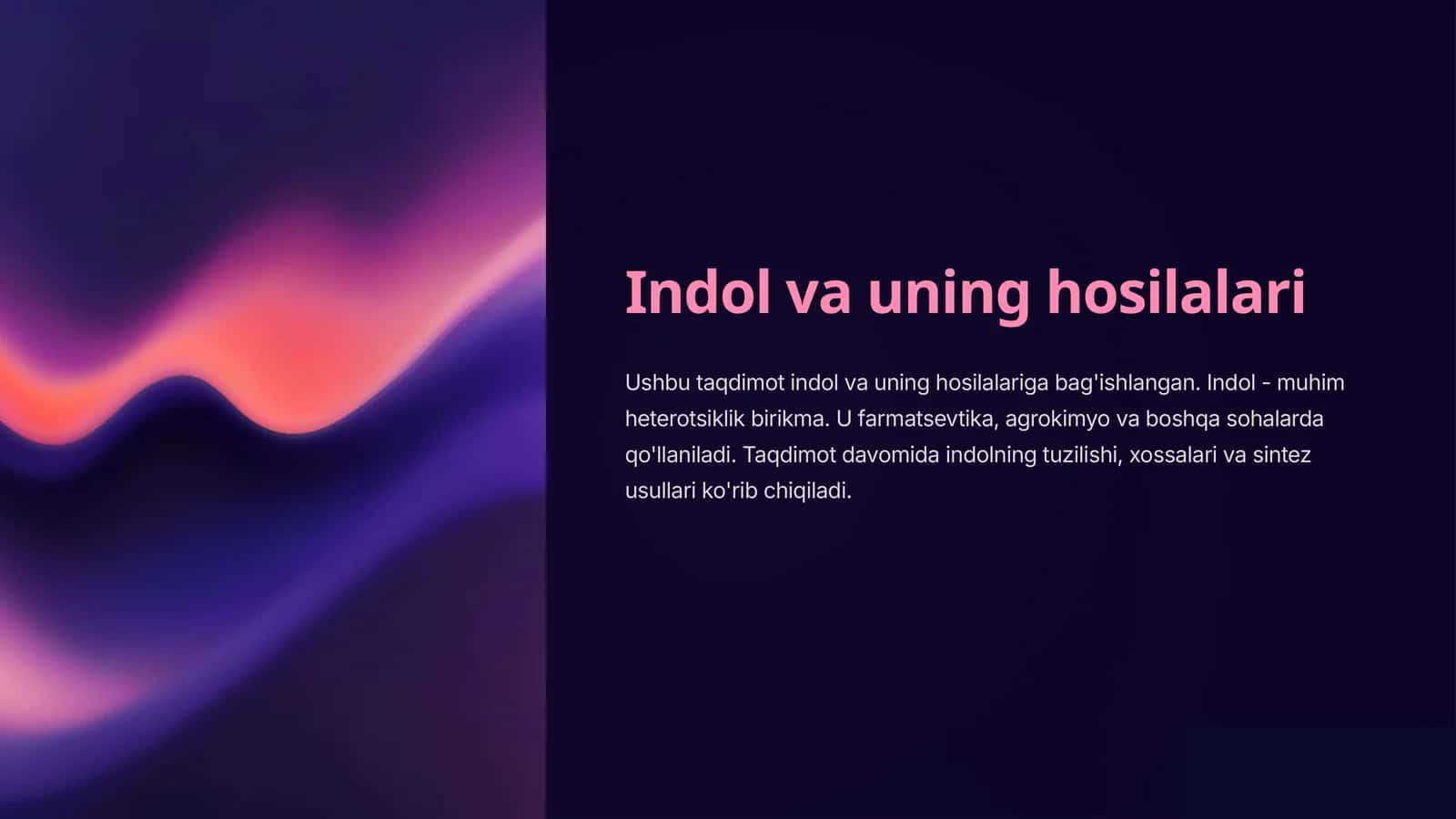 Indol va uning hosilalari 1