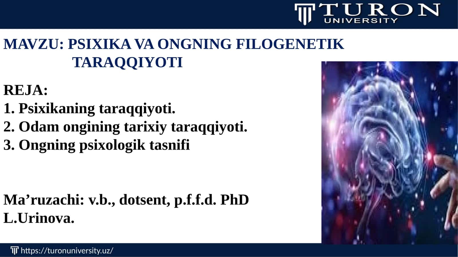 PSIXIKA VA ONGNING FILOGENETIK TARAQQIYOTI 1