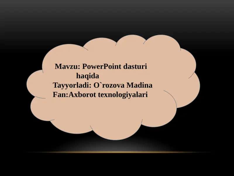 Pover point dasturi haqida 1