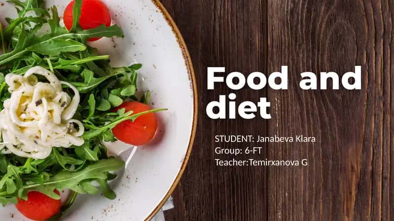 Introduction to Food and Diet 1