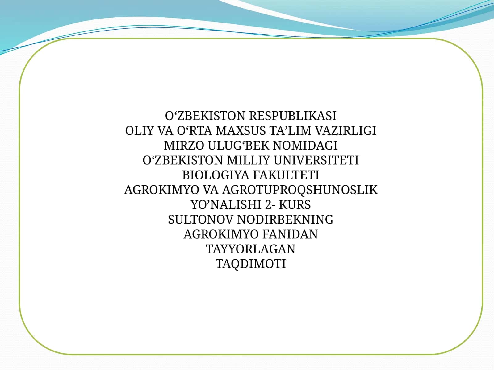 TAYYORLAGAN TAQDIMOTI 1