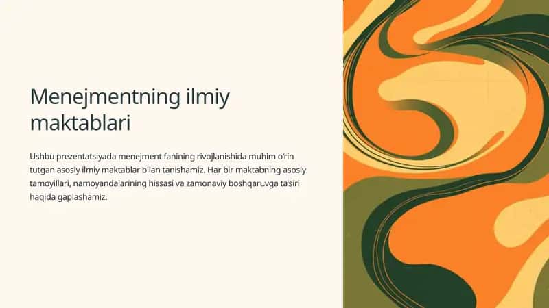 Menejmentning ilmiy maktablari 1
