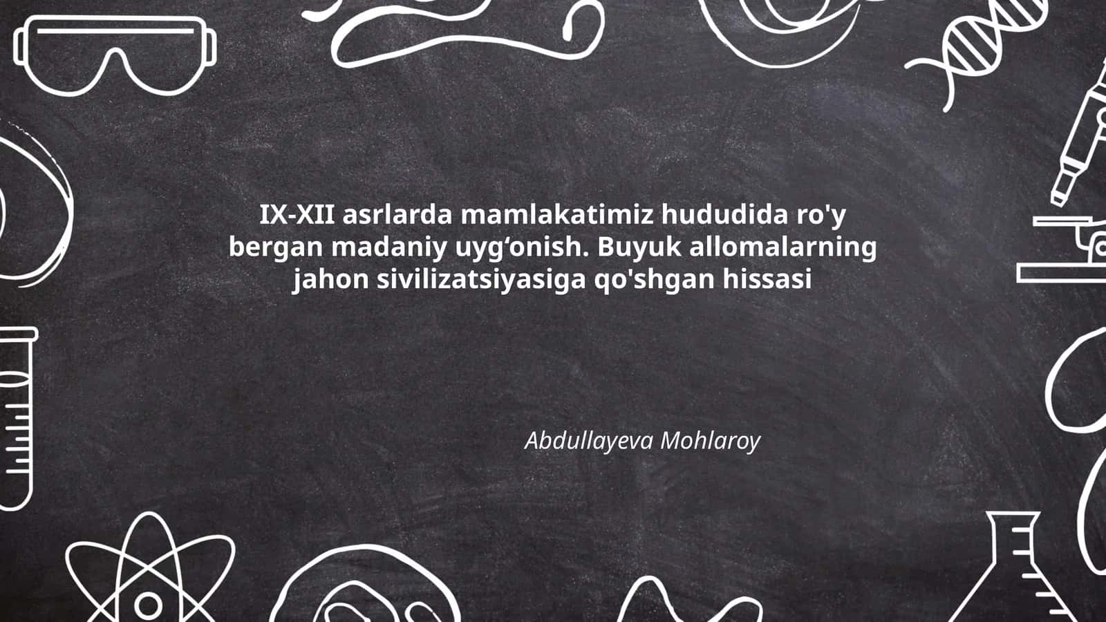Movarounnahrda ilm-fan va madaniyatning rivojlanishi 1