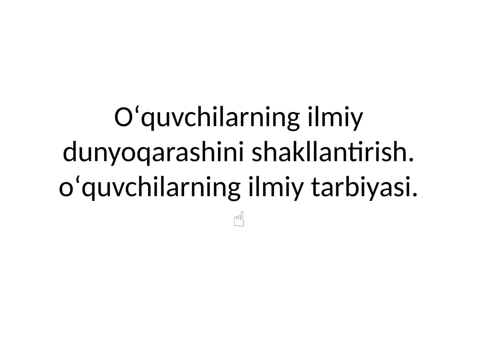 Oʻquvchilarning ilmiy tarbiyasi 1
