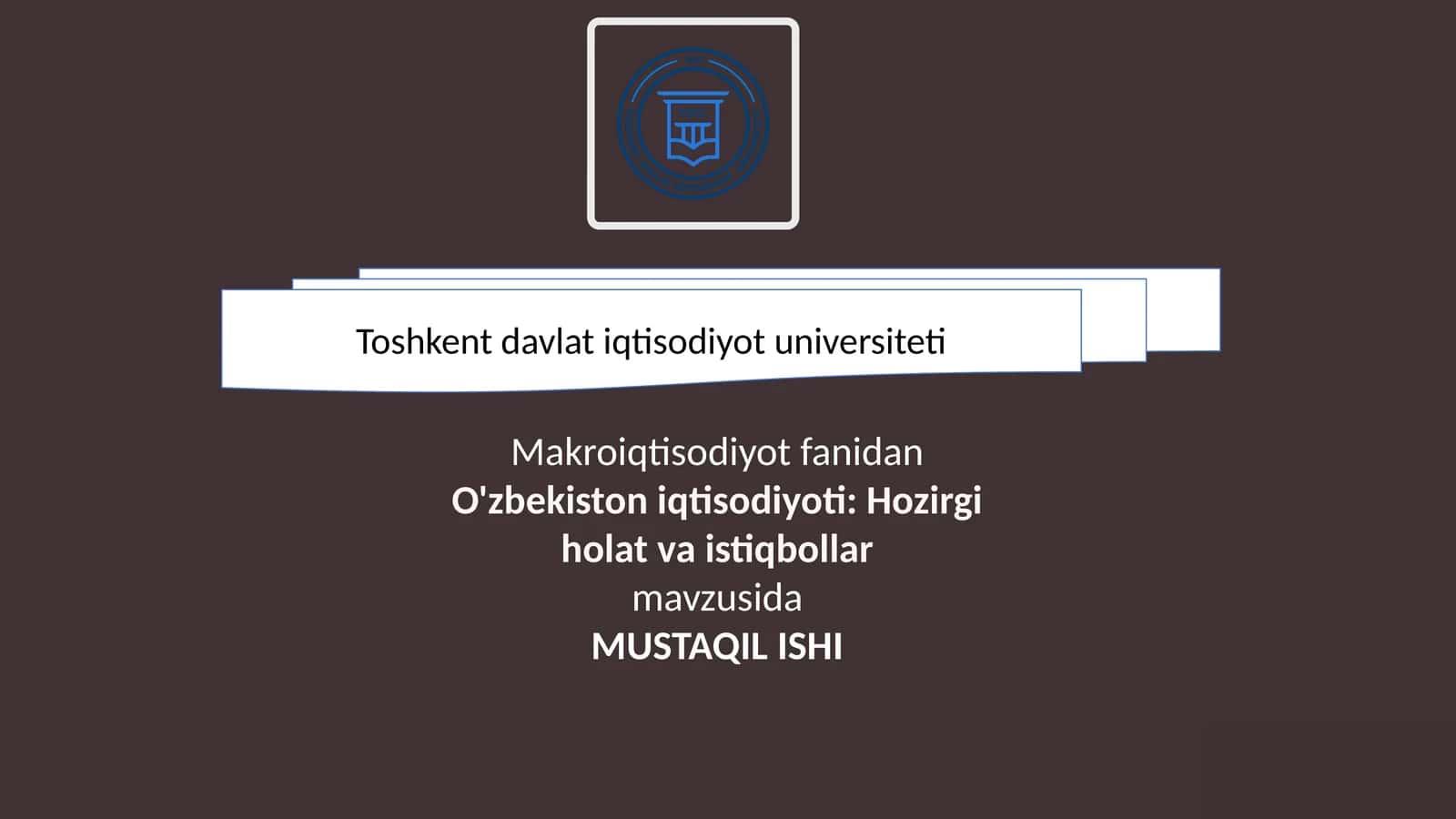 O'zbekiston iqtisodiyoti: Hozirgi holat va istiqbollar 1