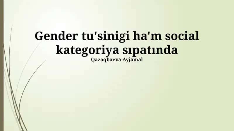 Jins va Mehnat Bozori 1
