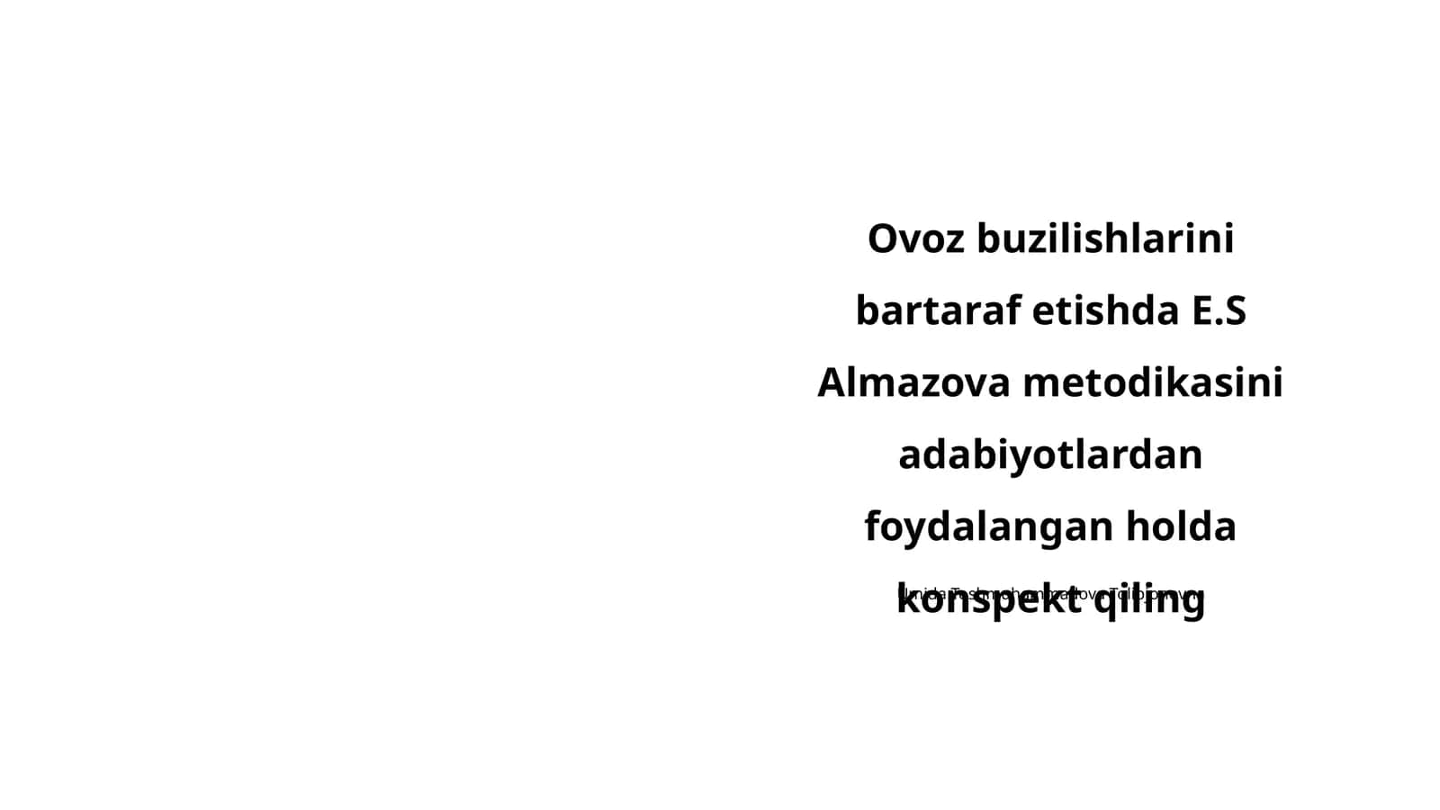 E.S Almazova metodikasi 1