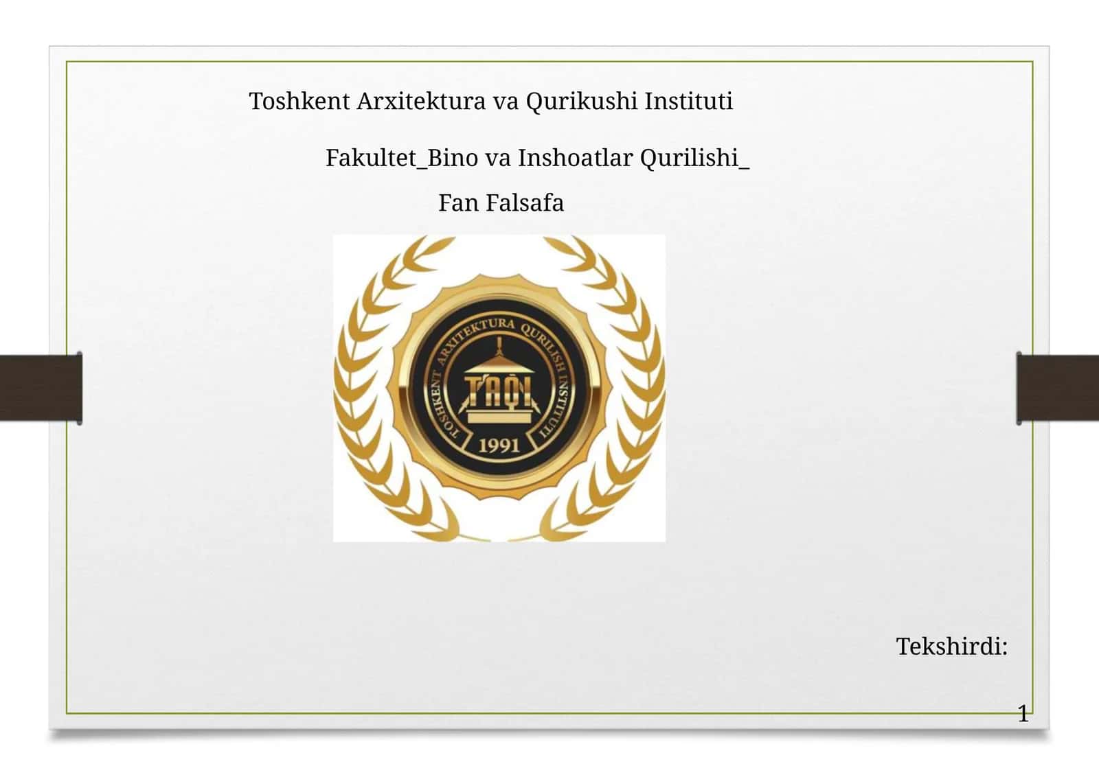 Falsafada qonun tushunchasi.Qonunlarning turlar 1