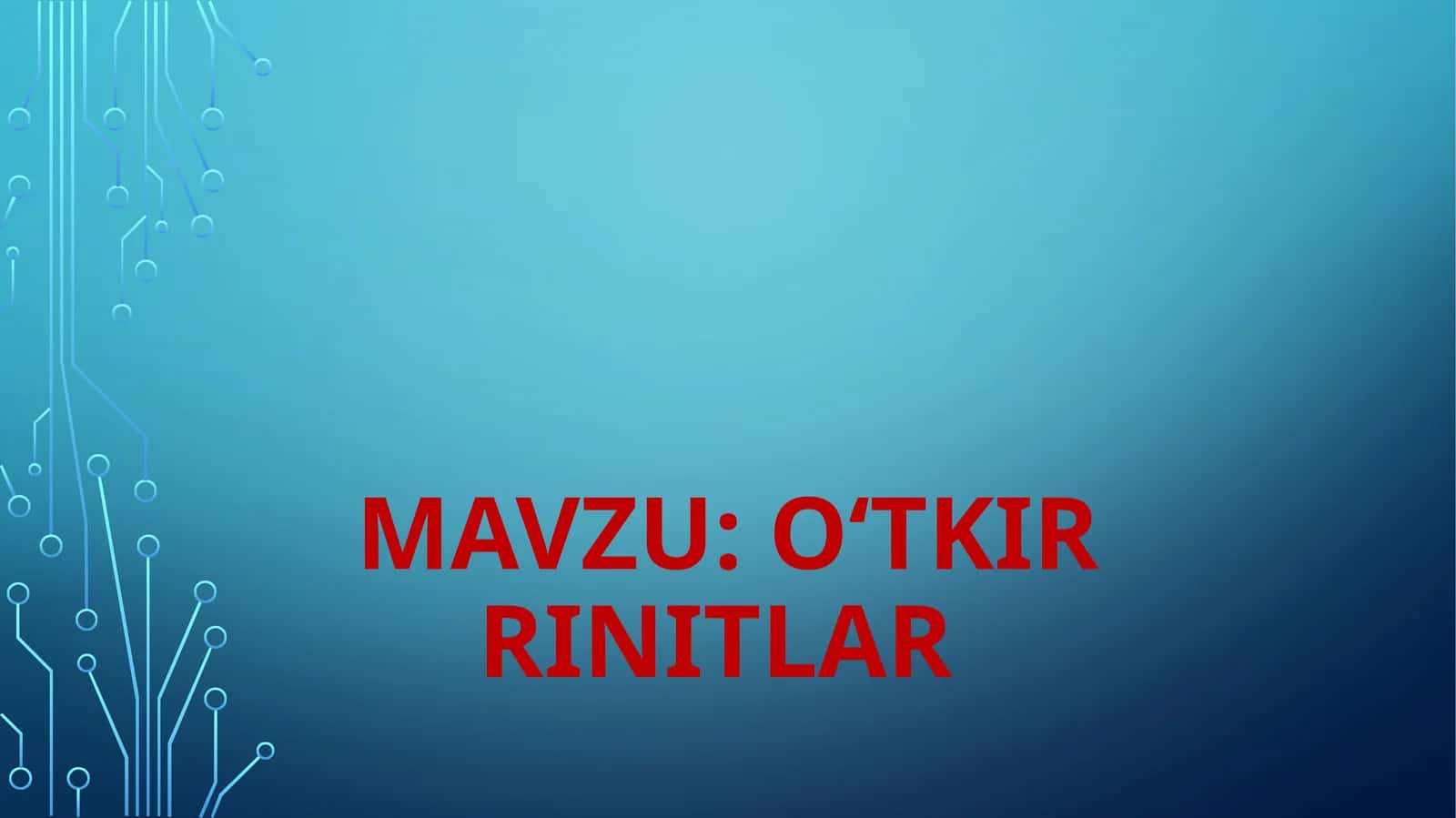 Oʻtkir rinitlar 1