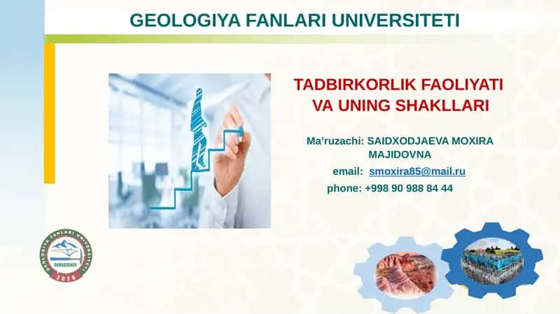 Tadbirkorlik Faoliyati Turlari 1