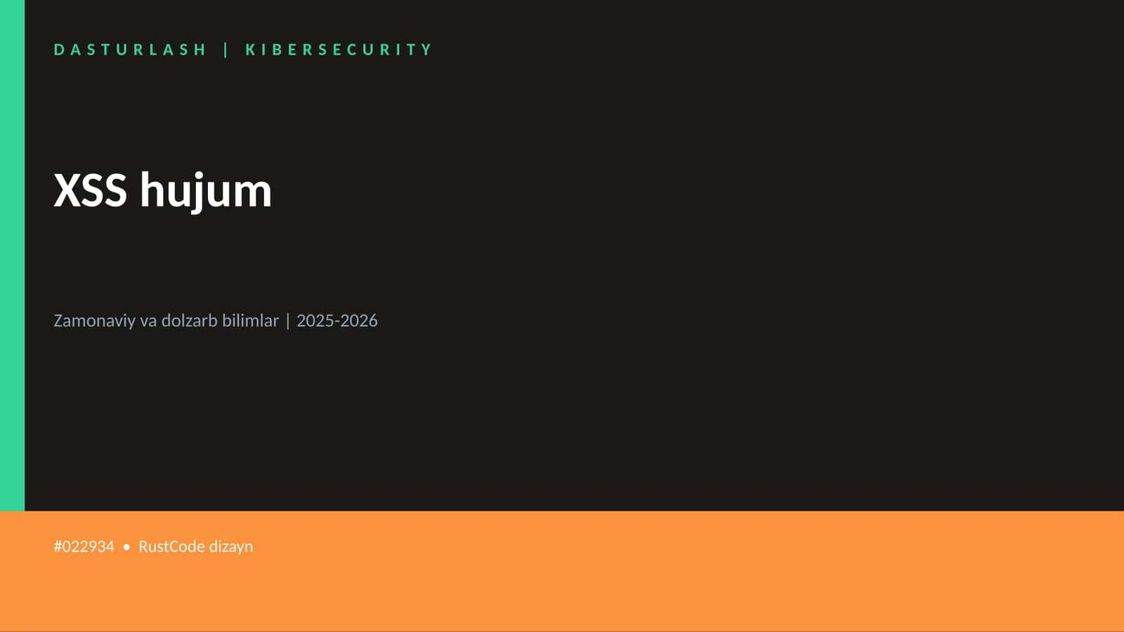 XSS hujum 1