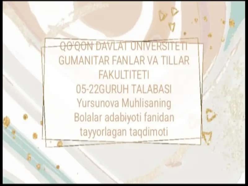 Taqdimot Alla haqida 1