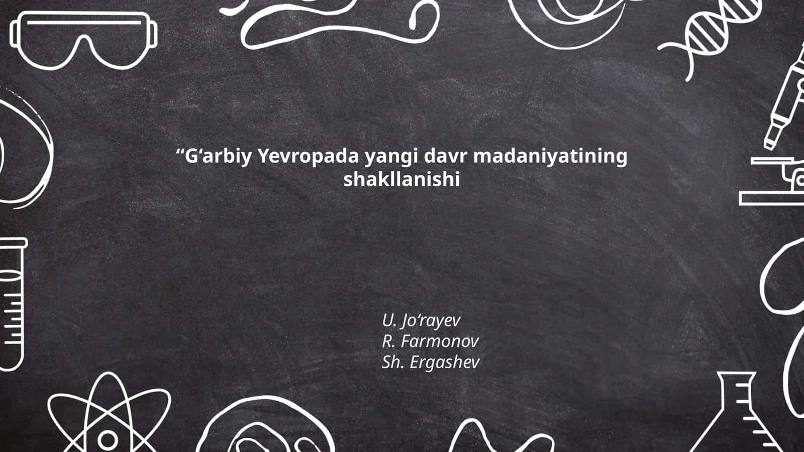 G‘arbiy Yevropada yangi davr madaniyatining shakllanishi 1