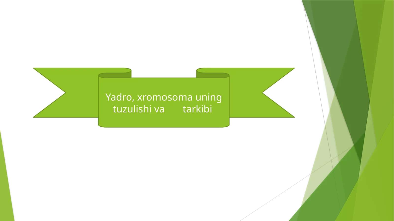 Yadro, xromosomaning tuzilishi va tarkibi 1