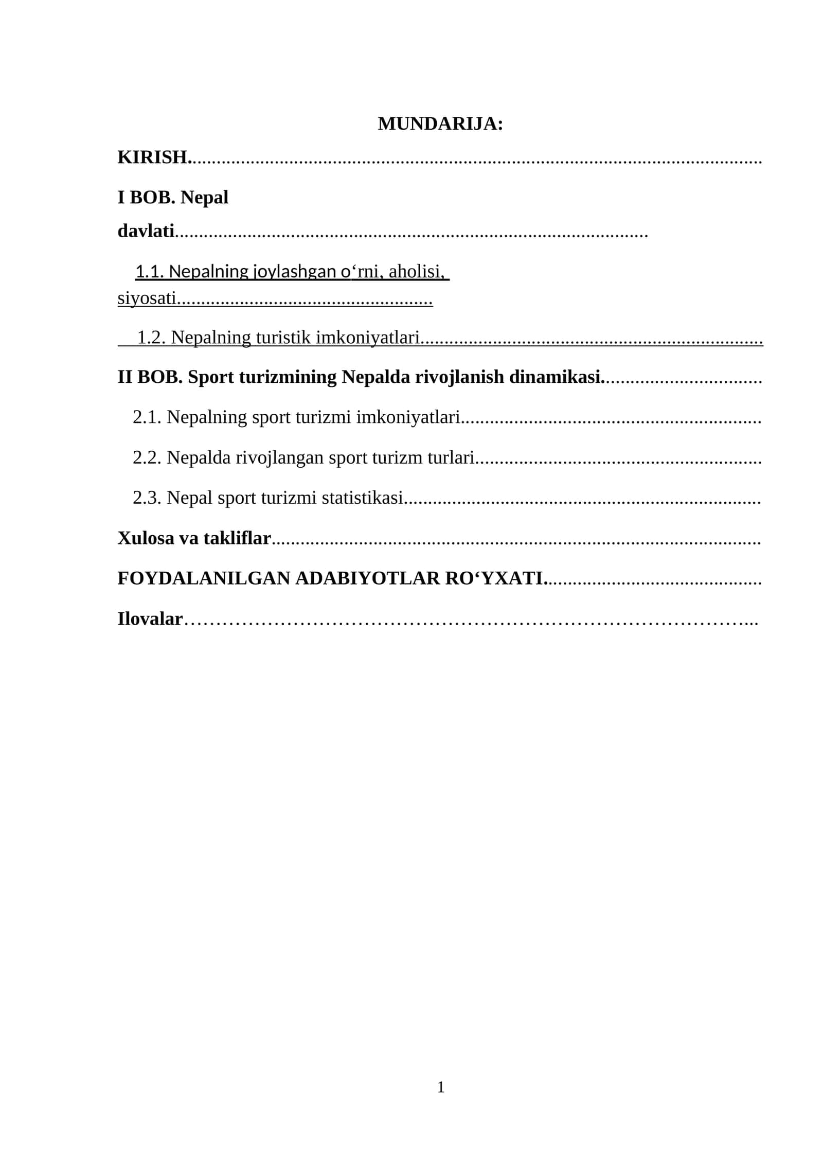 Nepal sport turizmi rivojlanishi 1
