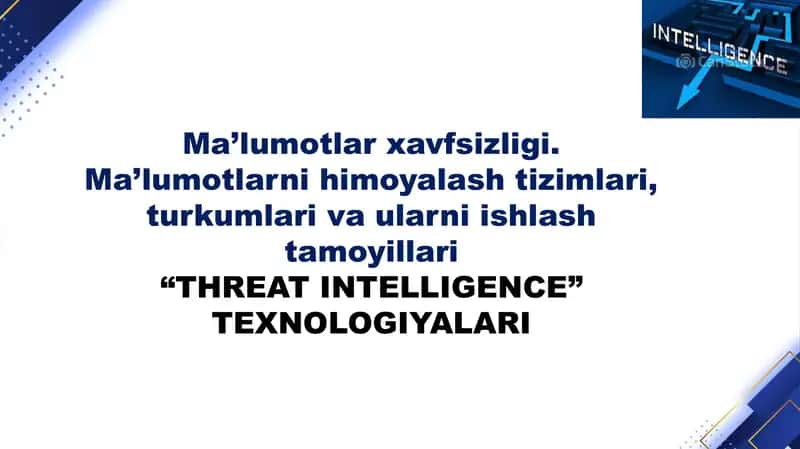 Ma’lumotlarni himoyalash texnologiyalari 1