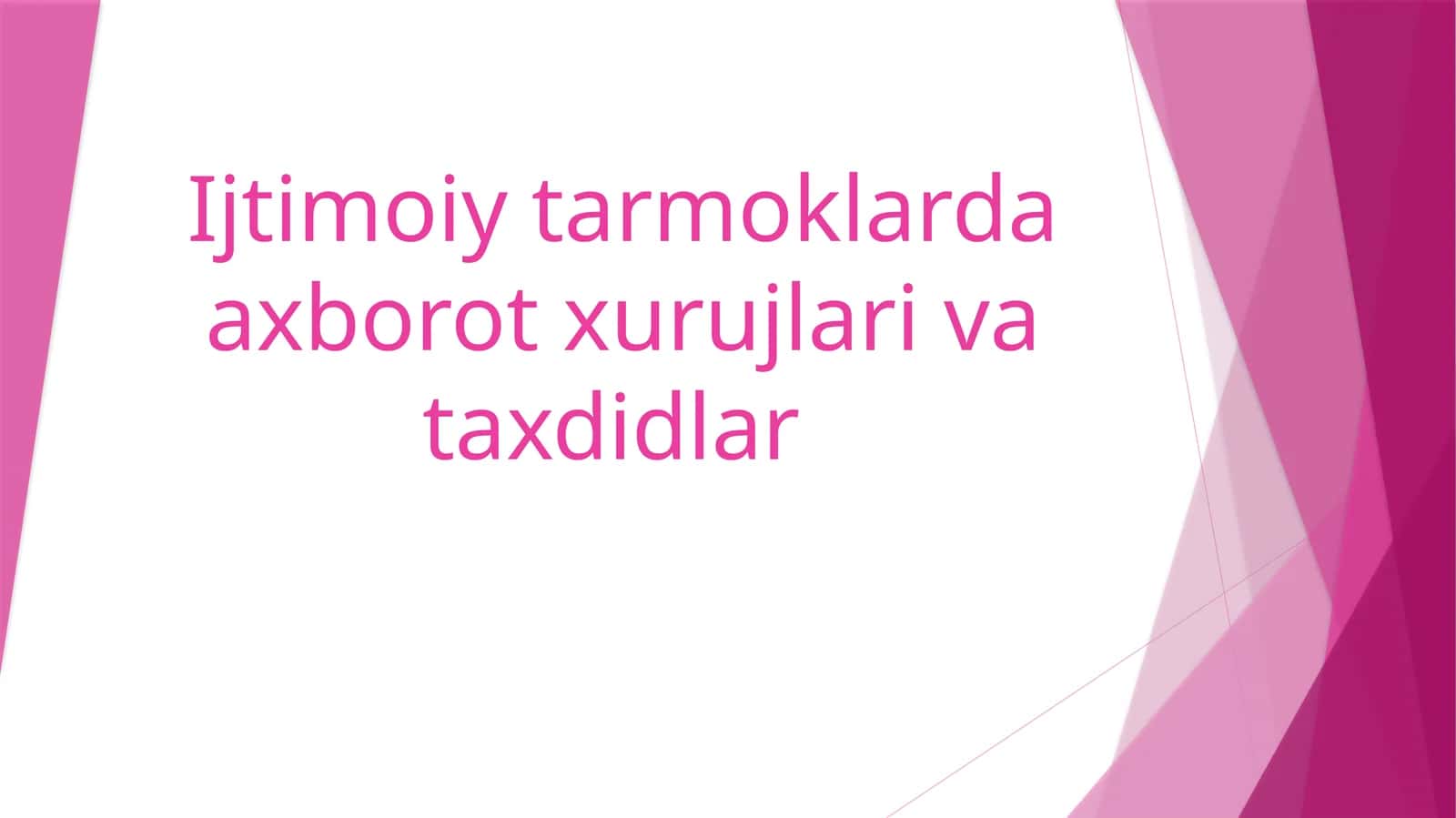 Ijtimoiy tarmoqlarda axborot xurujlari va taxdidlar 1