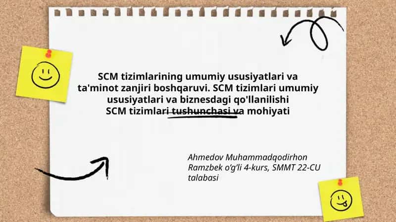 SCM Tizimlari 1