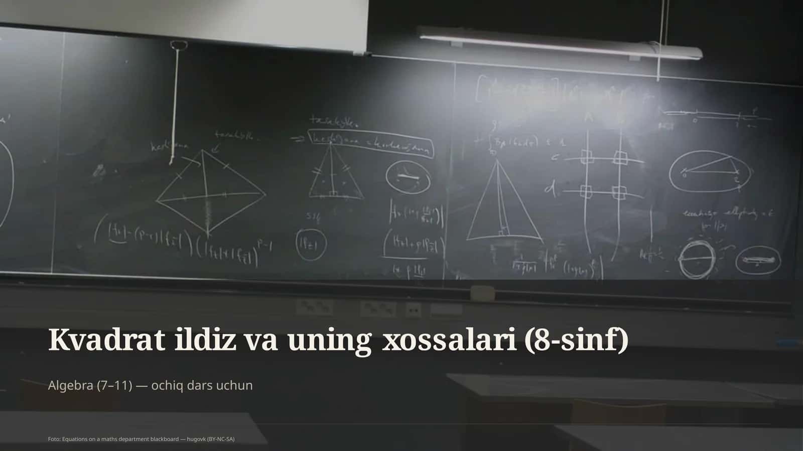 Kvadrat ildiz va uning xossalari (8-sinf) 1