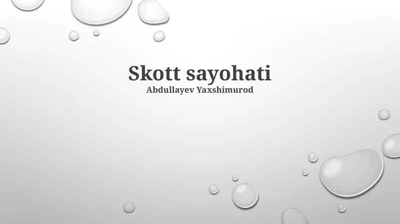 Skott sayohati 1