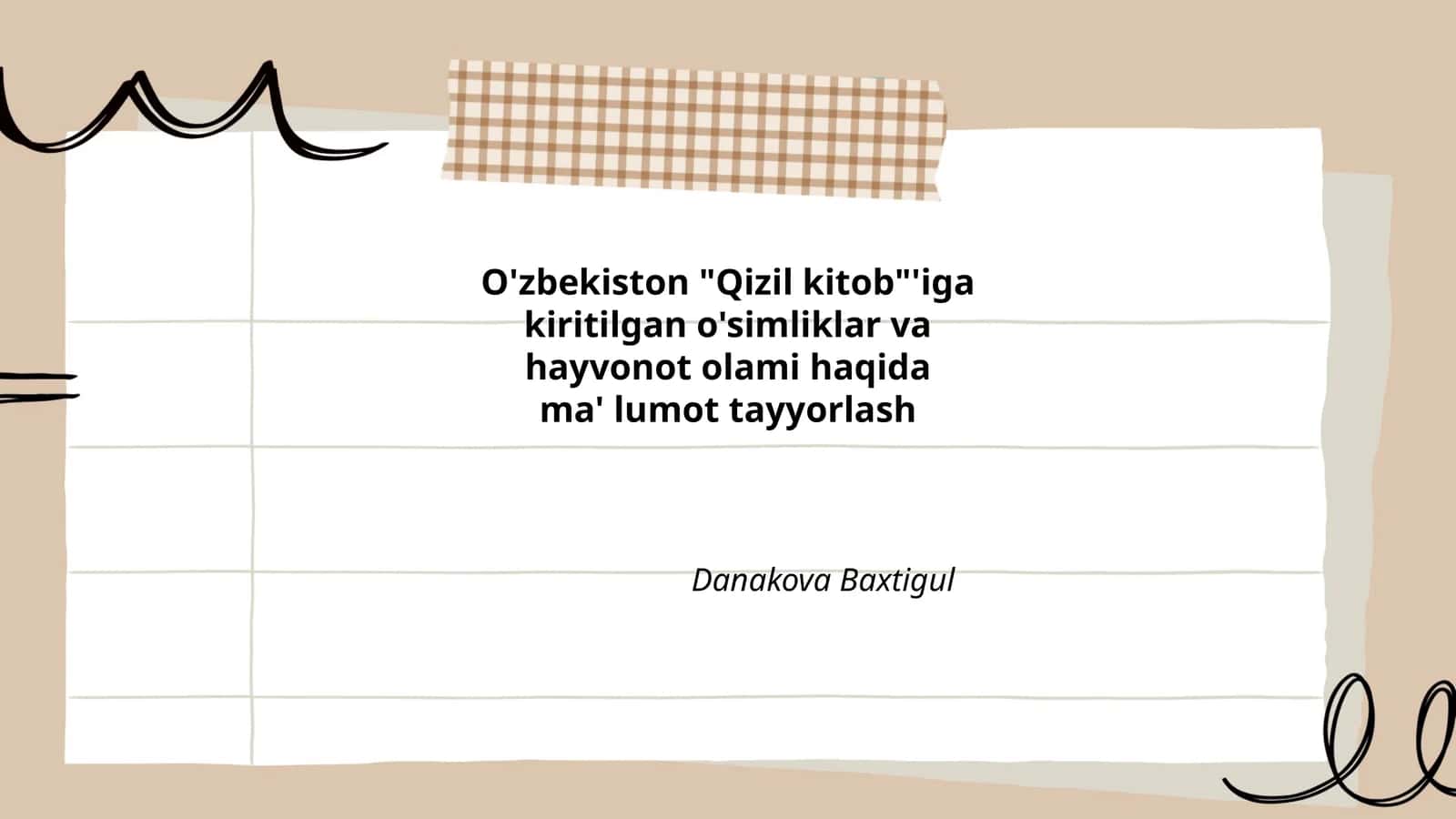 O'zbekiston "Qizil kitob" 1