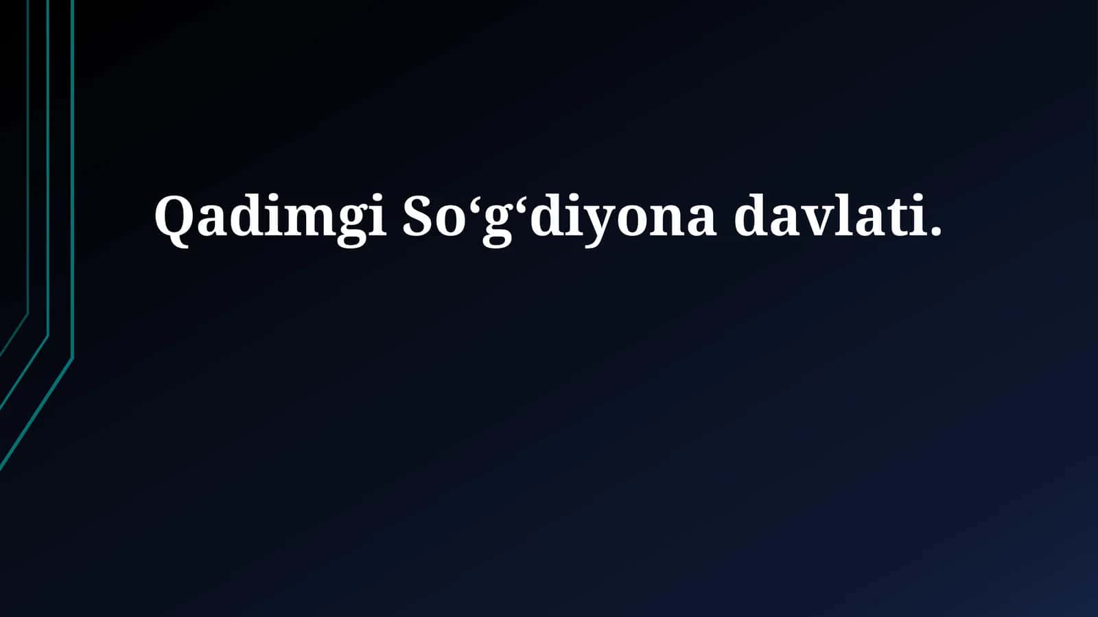 Qadimgi Soʻgʻdiyona davlati 1