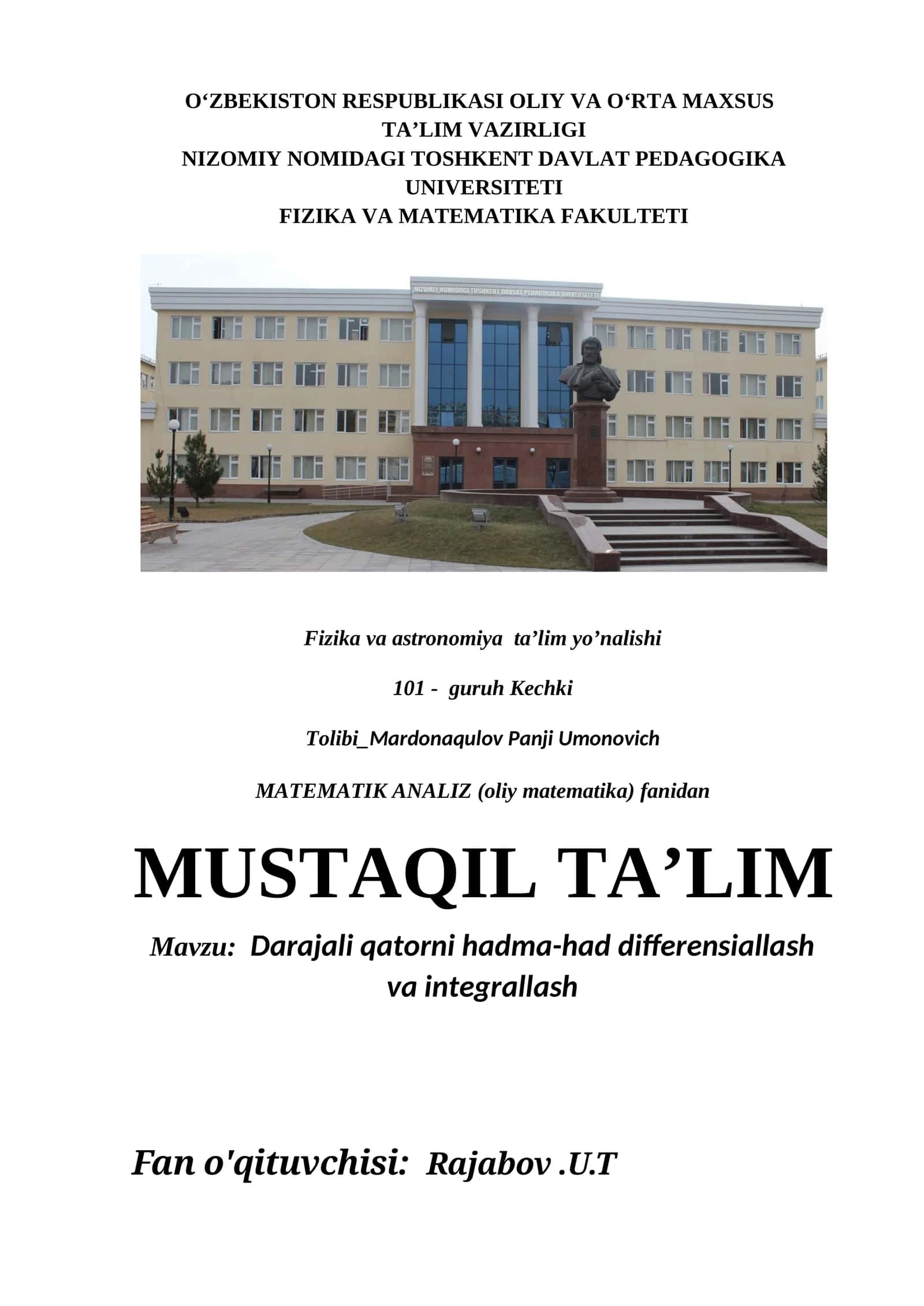 Matematik Analiz 1