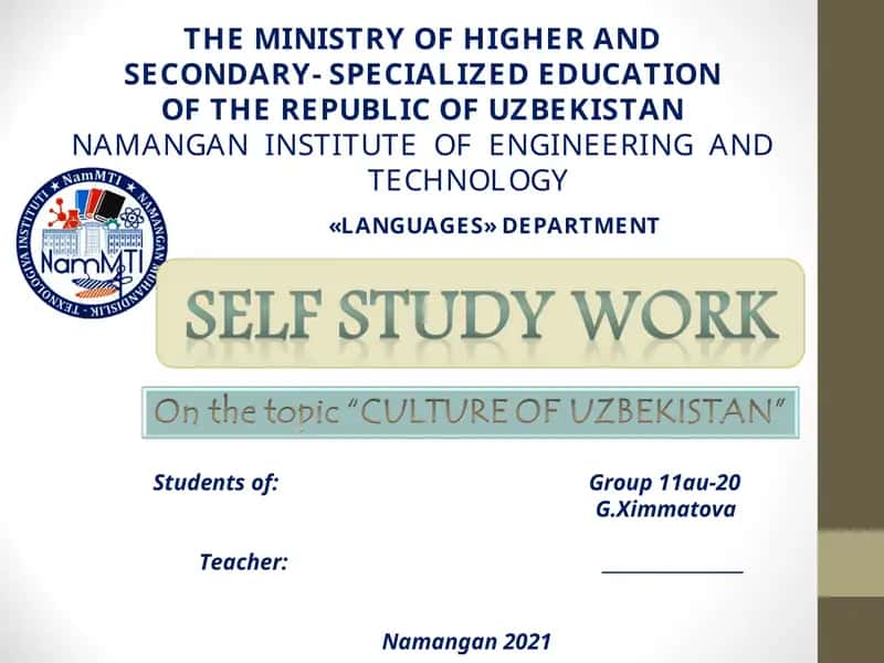 CULTURE OF UZBEKISTAN 1