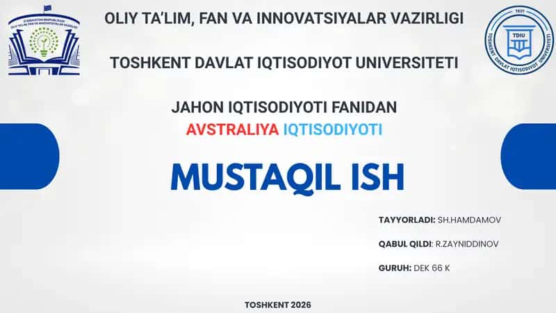 Avstraliya iqtisodiyoti 1