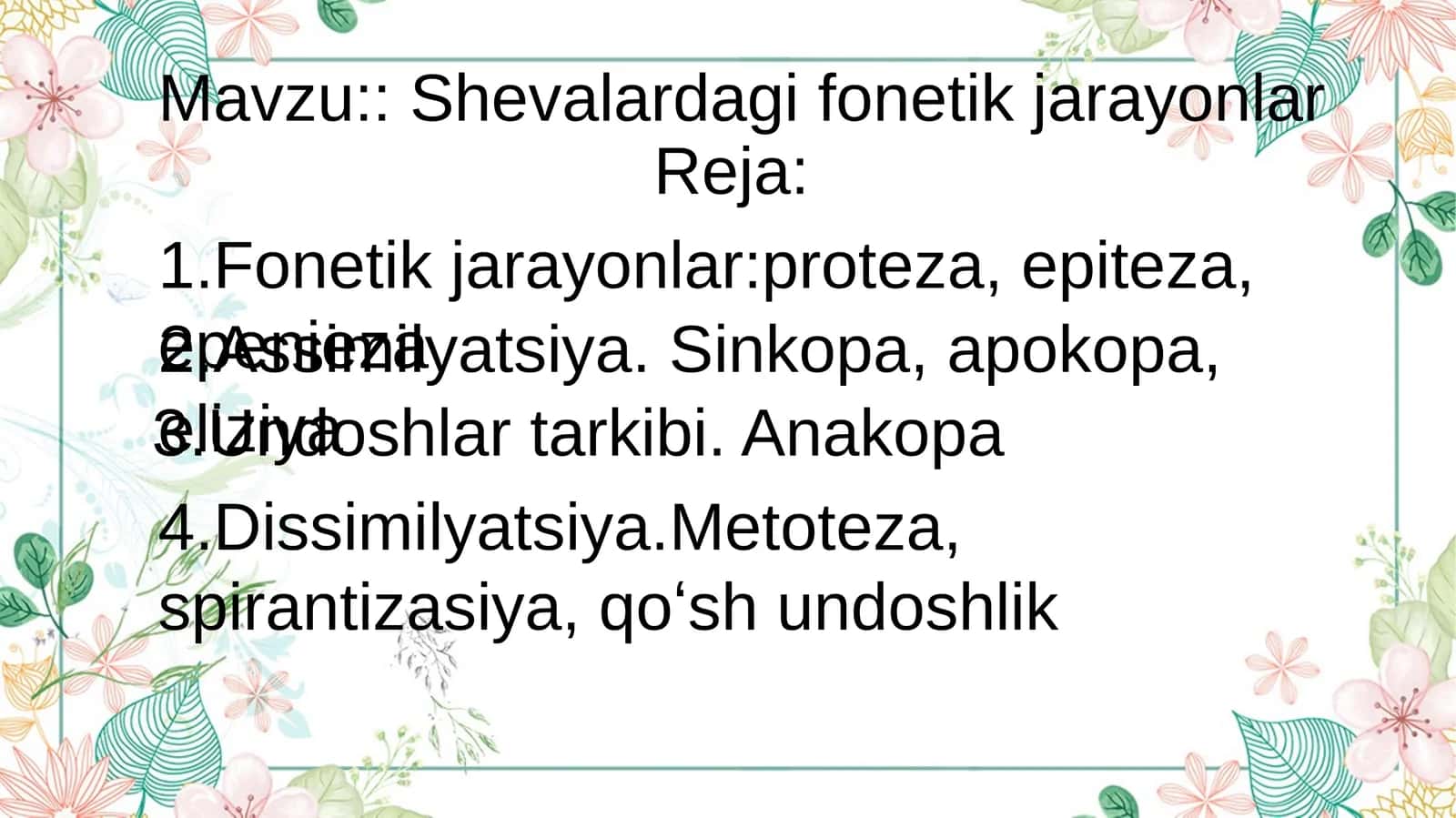 Shevalardagi fonetik jarayonlar 1