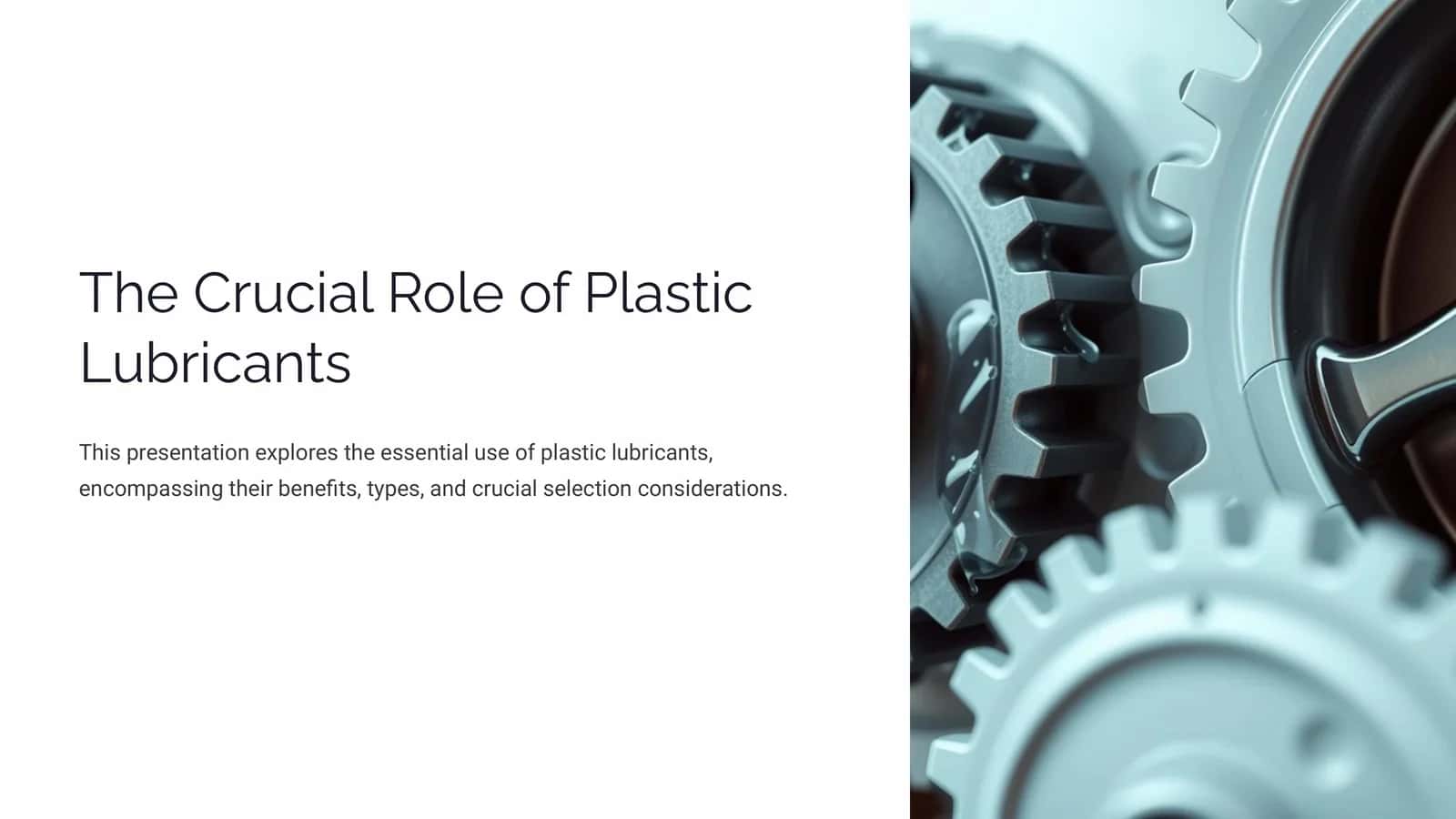 The Crucial Role of Plastic Lubricants 1