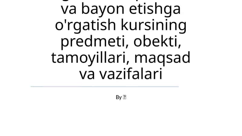 Og'zaki nutqni idrok va bayon etish 1