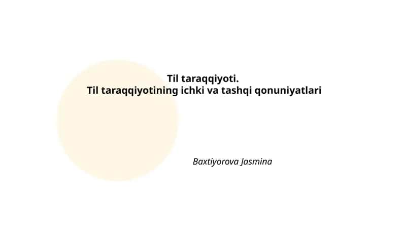 Til Taraqqiyoti 1