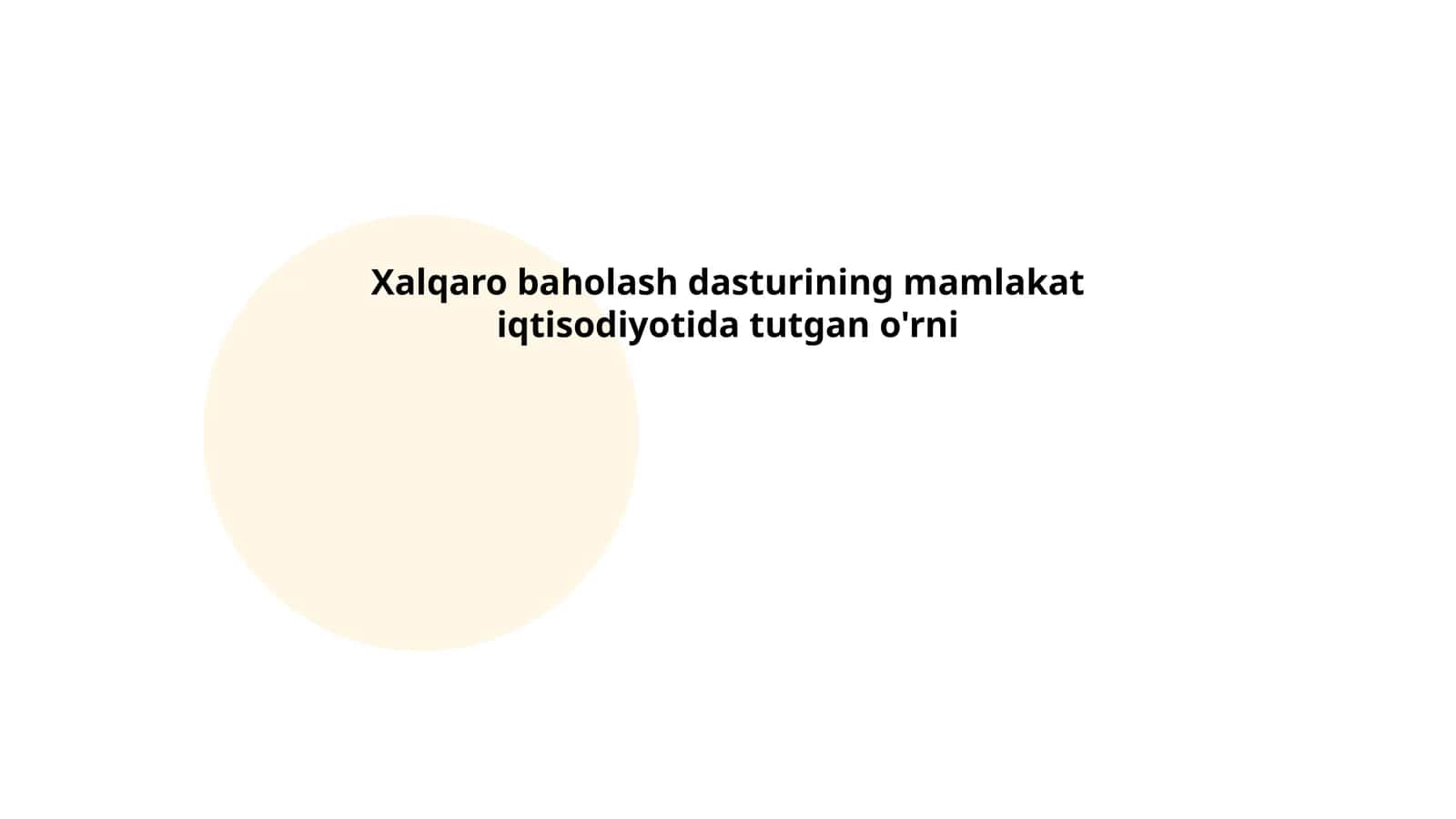 Xalqaro baholash dasturi nima? 1