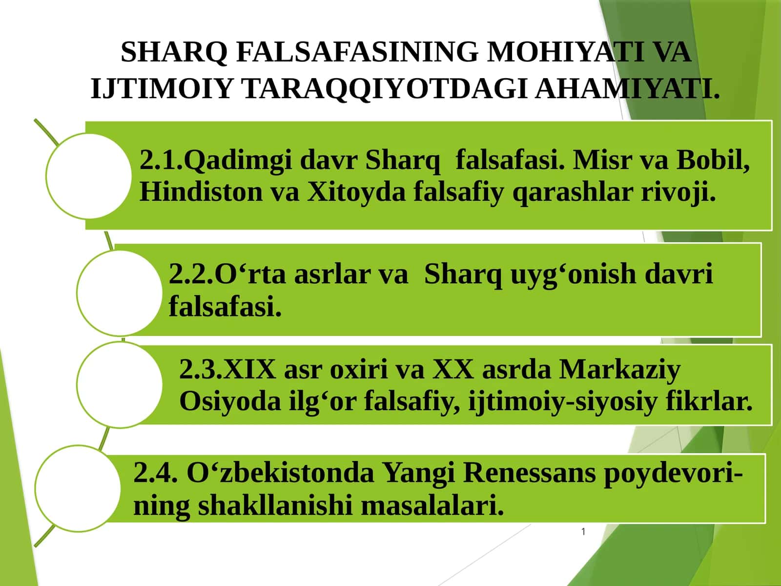 Sharq falsafasi 1