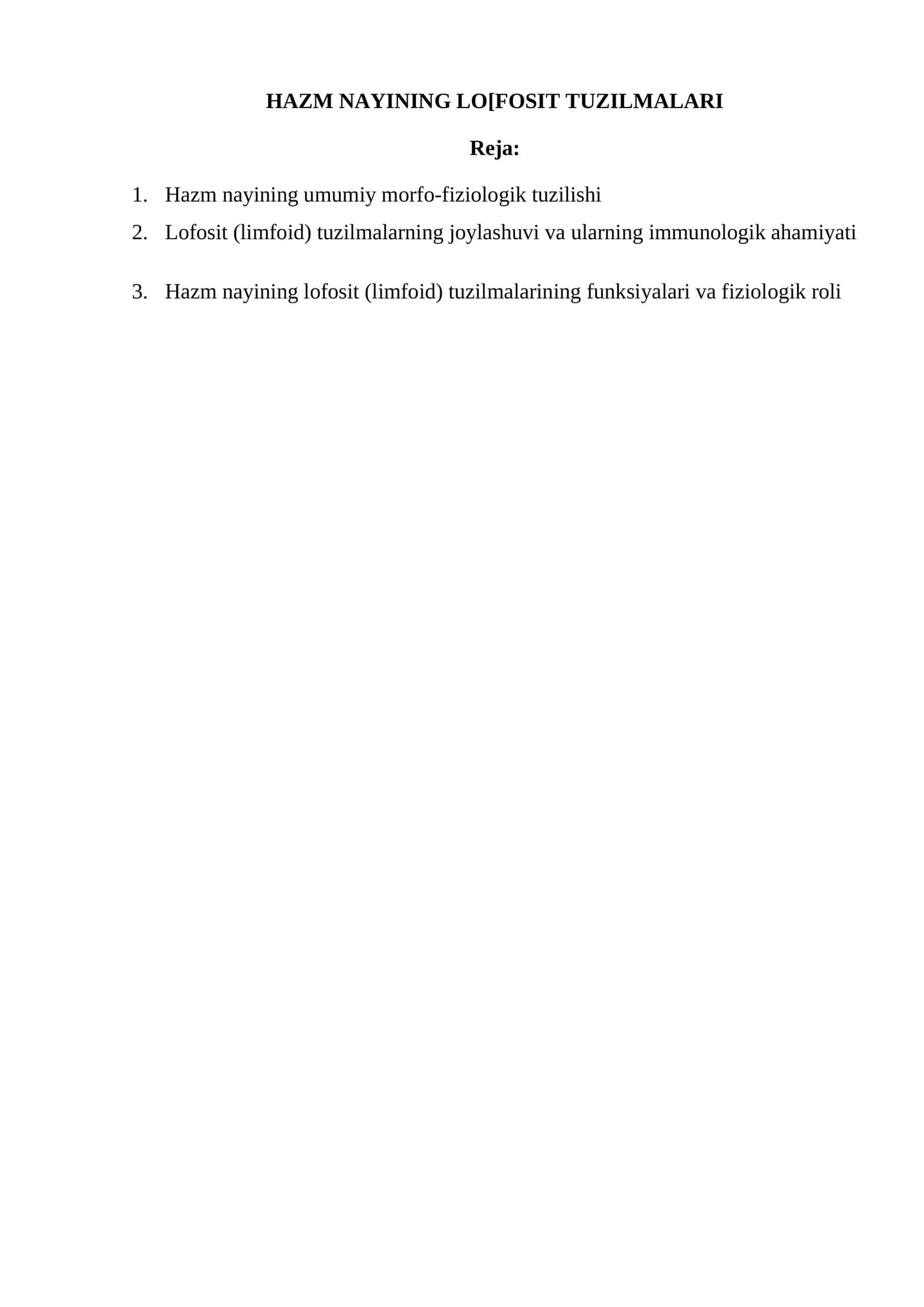 HAZM NAYINING LOFOSIT TUZILMALARI 1