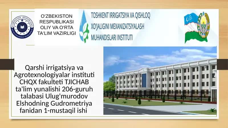 Chuqurlik o'lchash ishlari 1