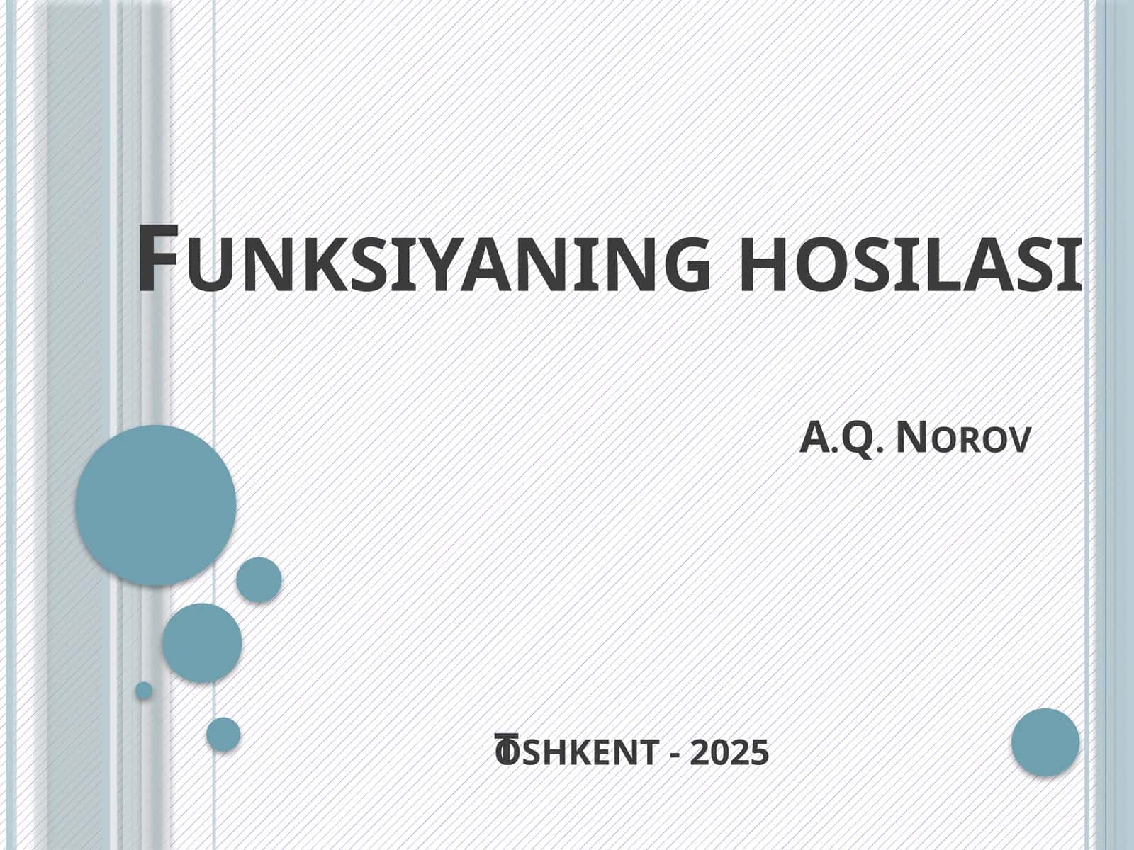 Funksiyaninghosilasi 1