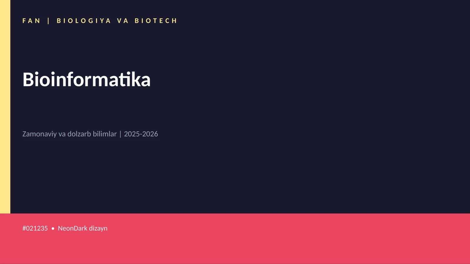 Bioinformatika 1