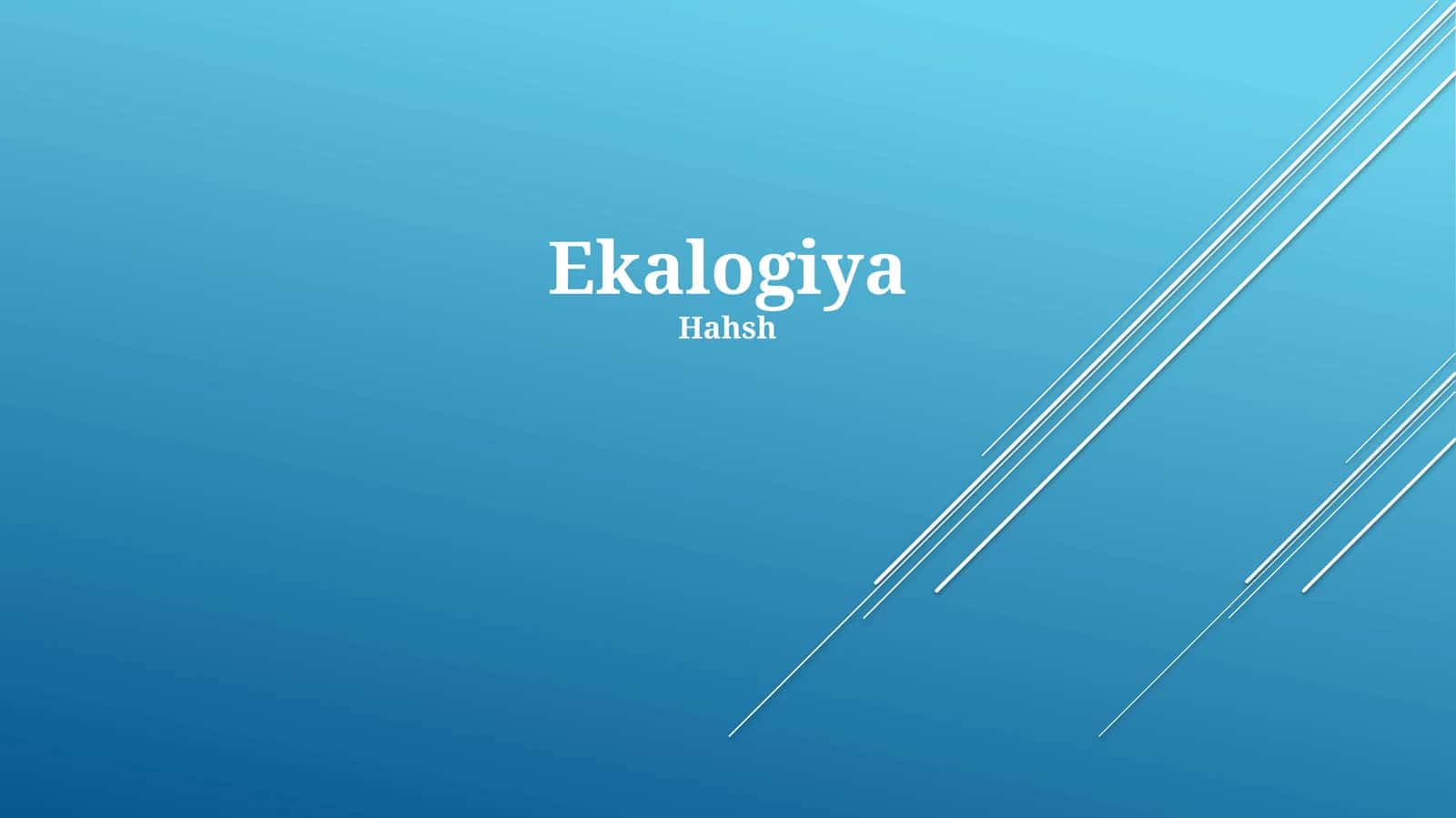 Ekologiya 1