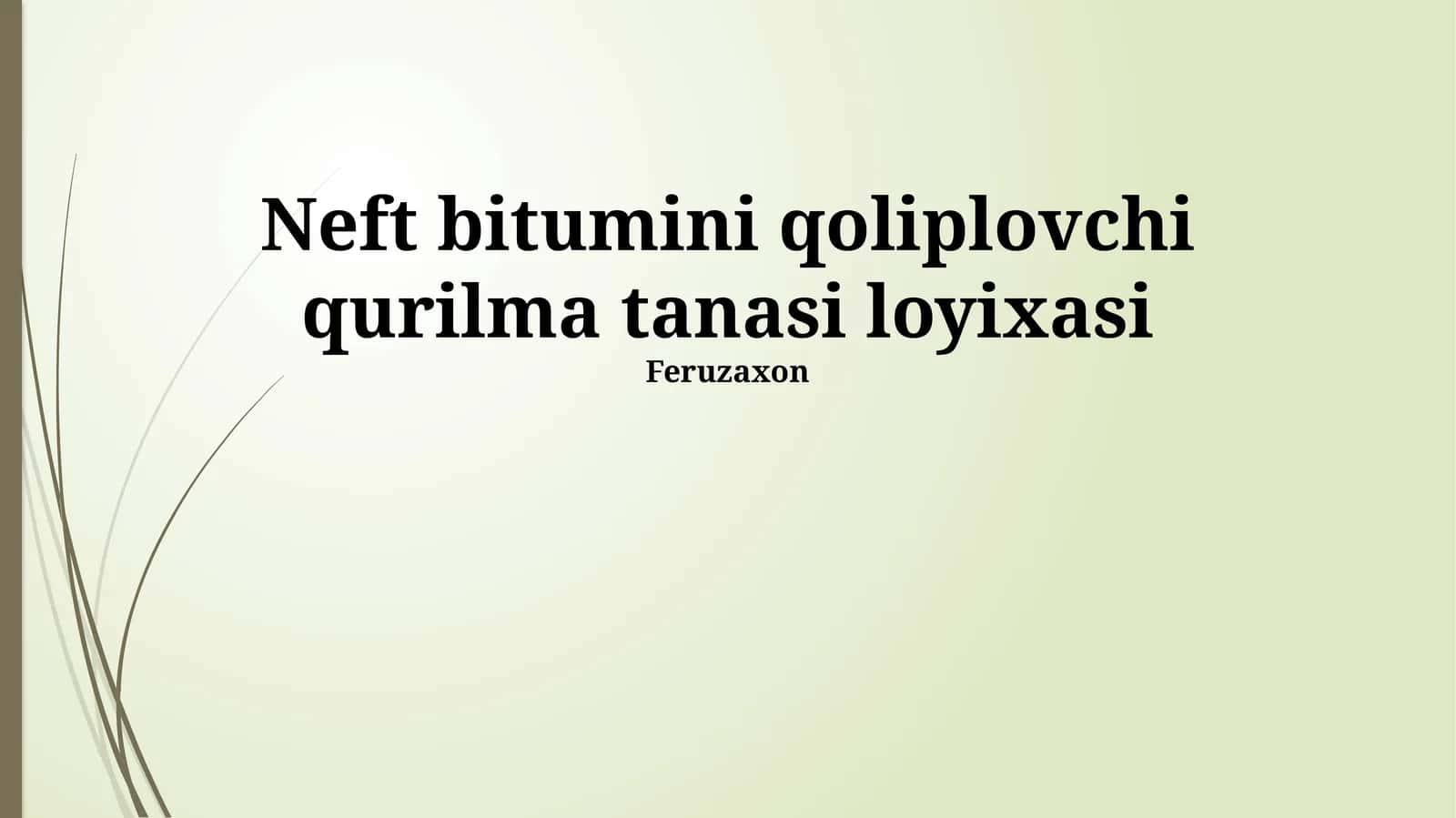 Neft bitumini qoliplovchi qurilma tanasi loyixasi 1