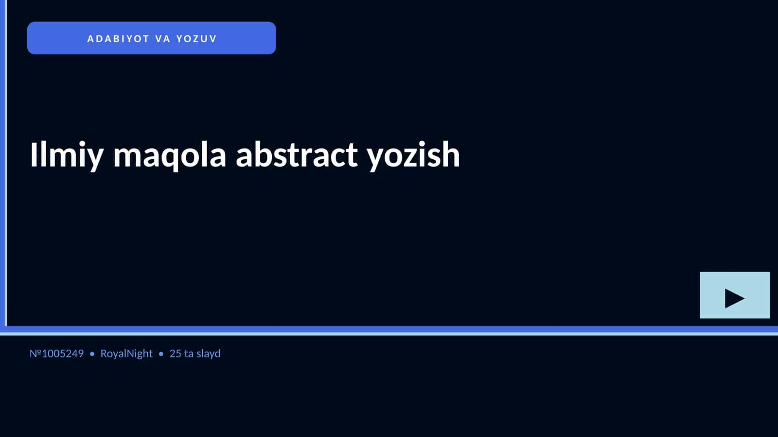 Ilmiy maqola abstract yozish 1